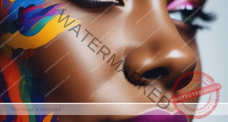 Close-up-of-a-black-woman-with-vibrant-makeup