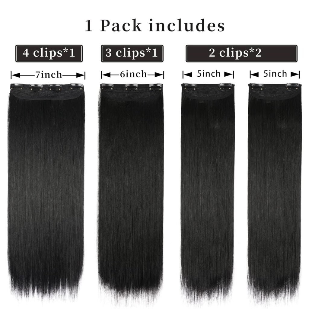 4PCS Clip in Hair Extensions Honey Blonde Mixed Light Brown 20 Inch Long Wavy Synthetic Hair Extensions (4pcs, 20Inch, 22H10#)