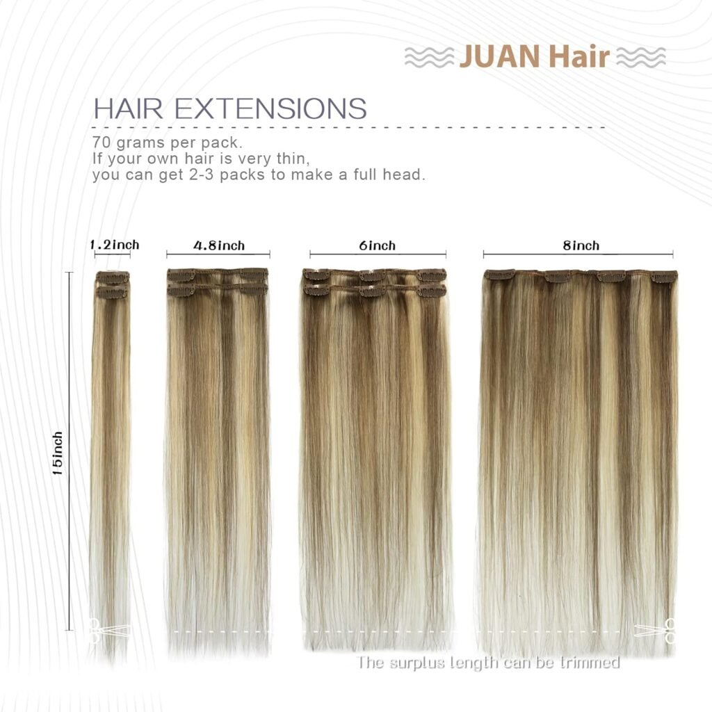 Aison Dark Brown Clip in Hair Extensions Real Human Hair 70G 100% Remy Human Hair Clip in Extensions Soft Silky Straight for Fashion Women 7pcs 16clips 18 Inch Brown Hair Extensions