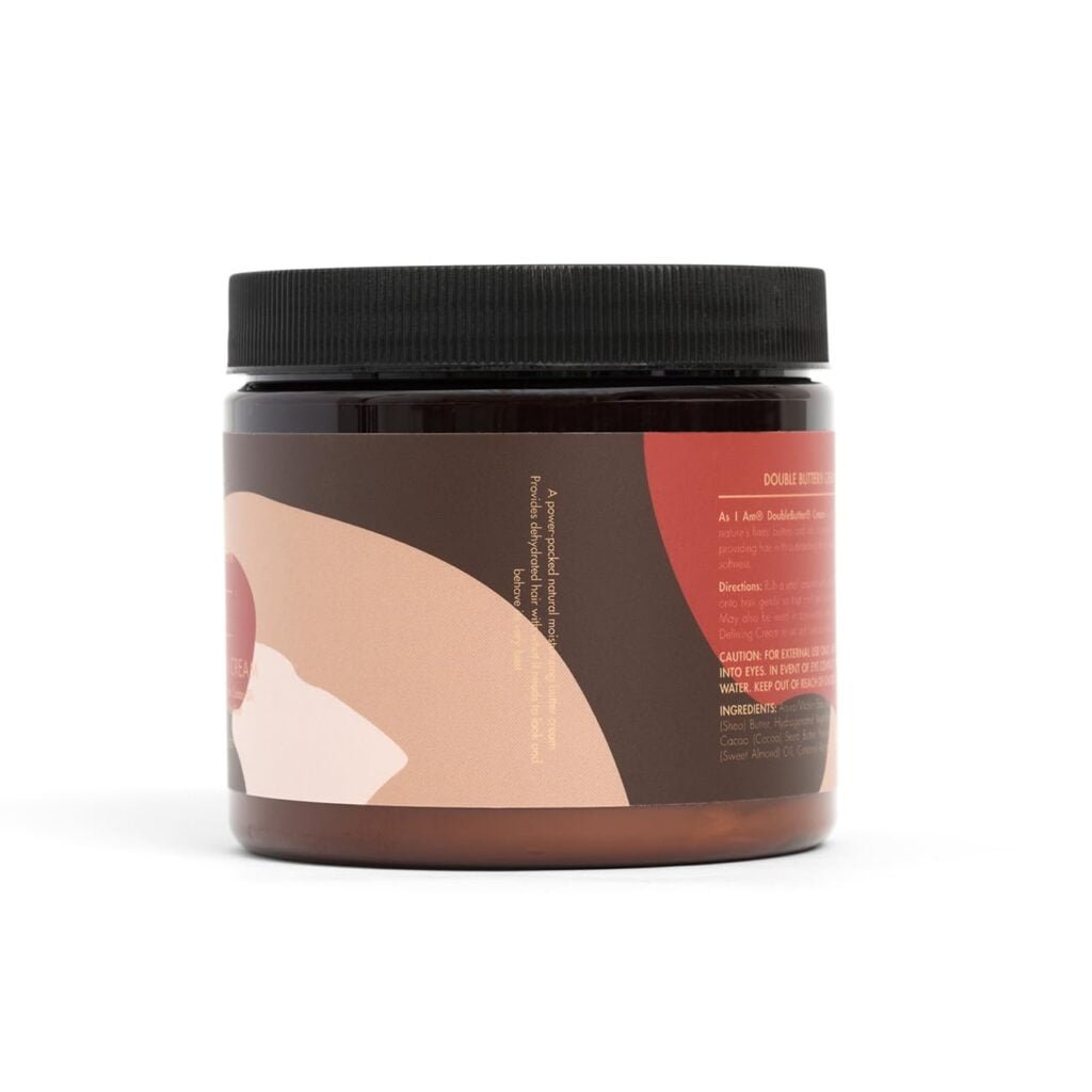As I Am Double Butter Cream - 8 Ounce - Rich Daily Moisturizer - Soft and Shiny Curls and Coils - Repairs Split Ends - Strengthens Hair - Enriched with Pro-Vitamin B5