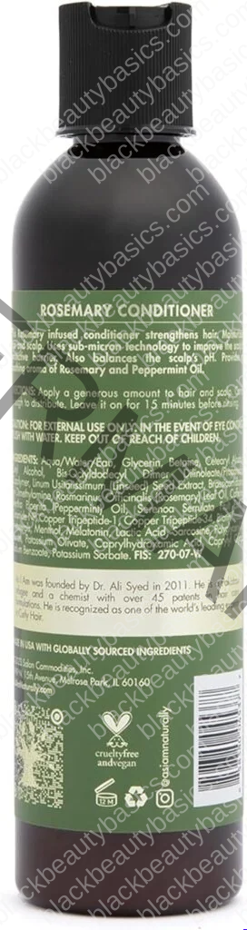 As I Am Rosemary Conditioner - 8 oz - with Melatonin  Ceramide