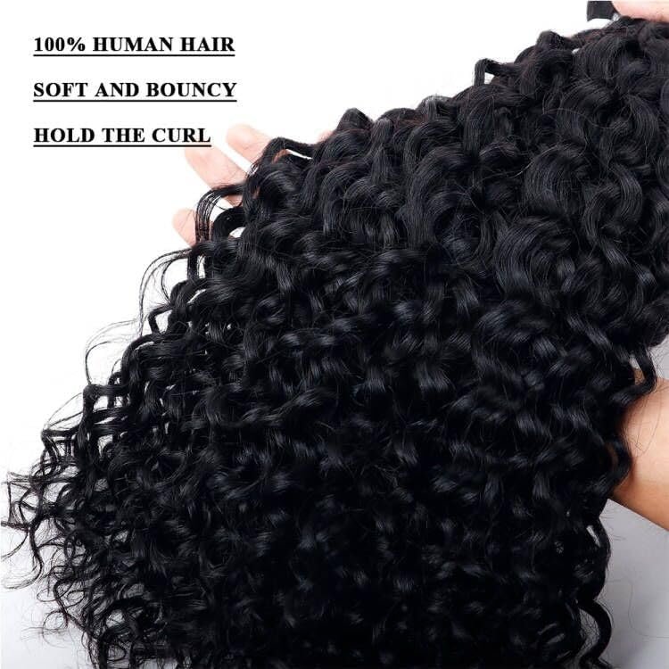 Braiding Hair for Boho Knotless Braids Bulk Curly Bundles Human Hair for Micro Braiding Wet and Wavy Water Wave No Weft Human Hair Extension for Box Boho Braids 50g with 1 Bundle 22inch