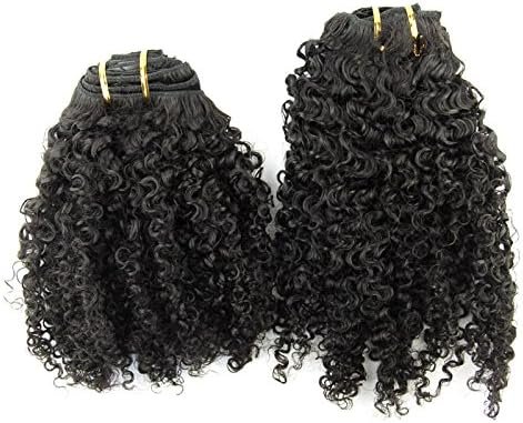 Brazilian Remy Virgin Hair Kinky Curly 3B 3C Natural Color African American Clip In Hair Extensions 120Gram 7Pcs/Set(14)