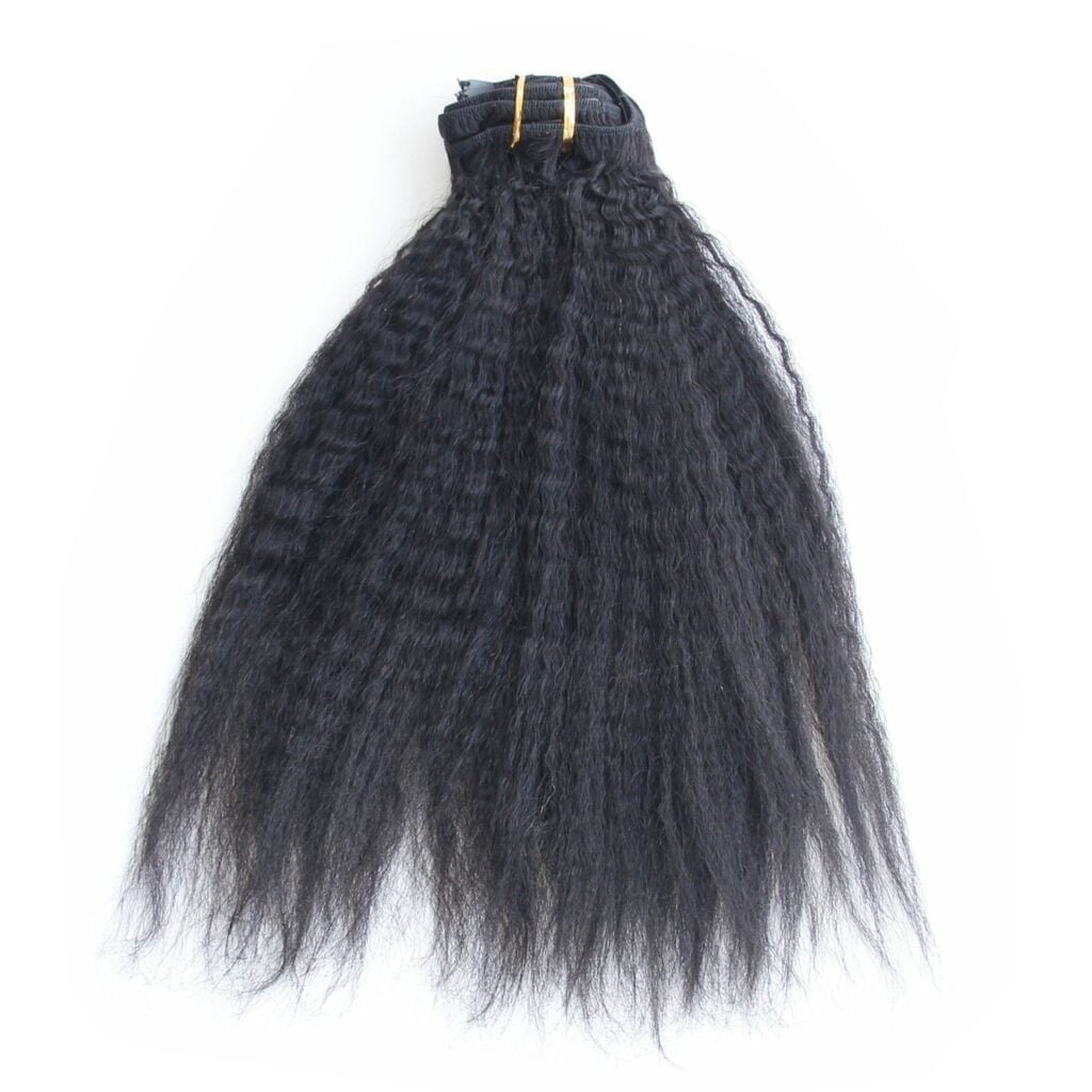 Brazilian Remy Virgin Hair Kinky Curly 3B 3C Natural Color African American Clip In Hair Extensions 120Gram 7Pcs/Set(16)