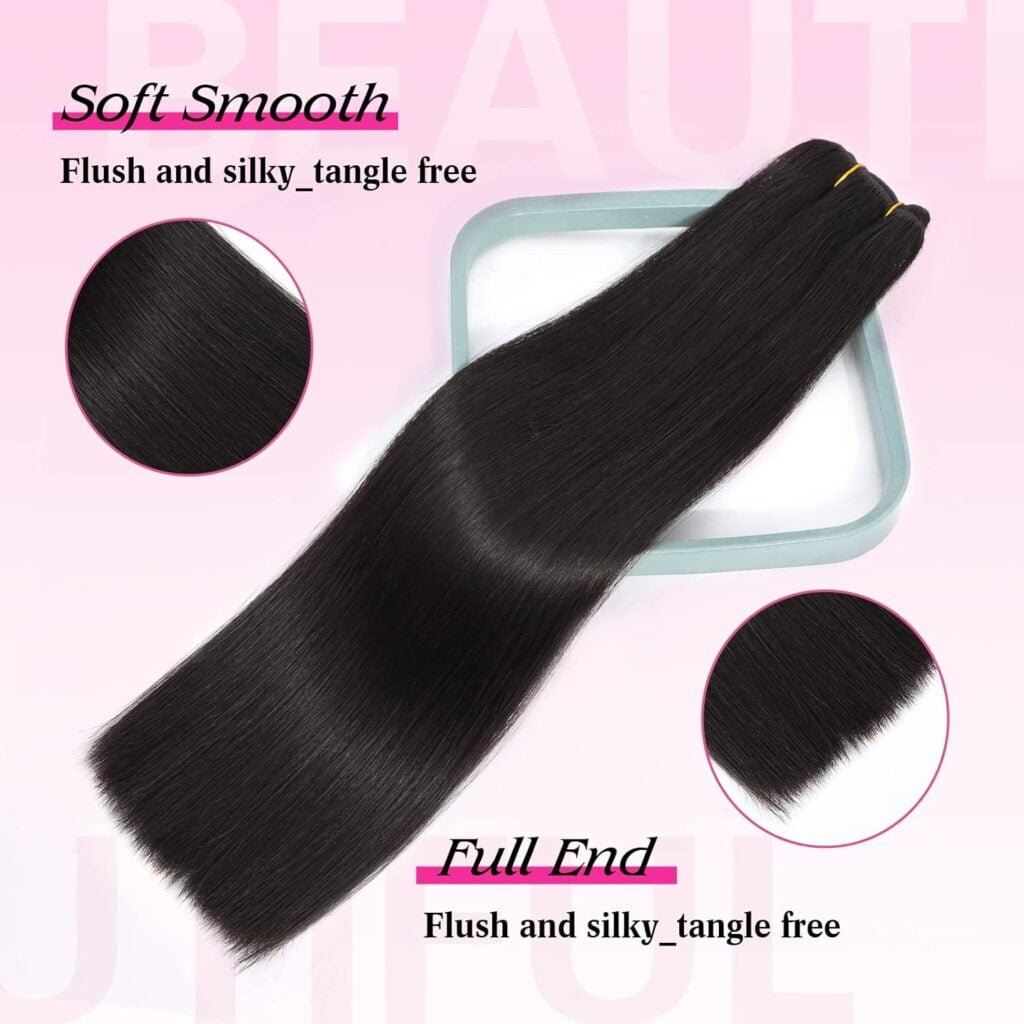 Clip in Hair Extensions Real Human Hair 8pcs 75g with 18Clips Clip in 100% Human Hair Extensions Brazilian Virgin Human Hair Dark Brown/Blonde Double Weft Human Hair Clip in Extensions 22Inch 4P27