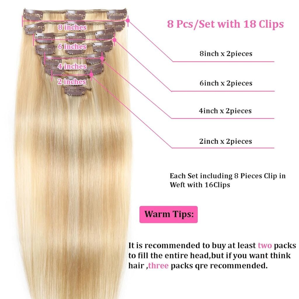 Clip in Hair Extensions Real Human Hair Clip ins Remy Human Hair Clip in Extensions Black Women Invisible Natural Straight Seamless Clip on Hair Extensions 8pcs Double Weft #1B 16 Inch 2.8oz/80g