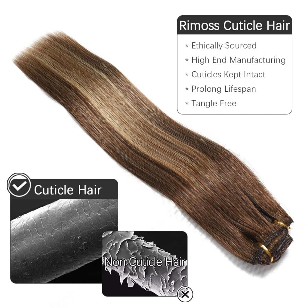 Clip in Hair Extensions Real Human Hair, Hair Extensions Real Human Hair Clip ins Natural Black 7pcs Straight, Premium Soft Remy Human Hair Clip in Extensions for Women (#1B 16 Inch)