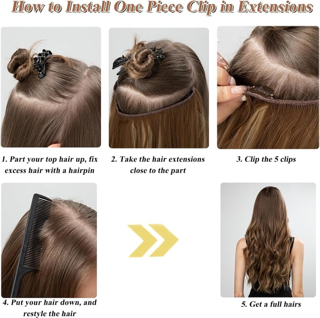 Clip in Hair Extensions Real Human Hair, One Piece Seamless Human Hair Clip in Extensions Beige Blonde to Platinum Blonde Clip ins Human Hair Extensions Double Weft Clip on Remy Hair Extension 16” 80G