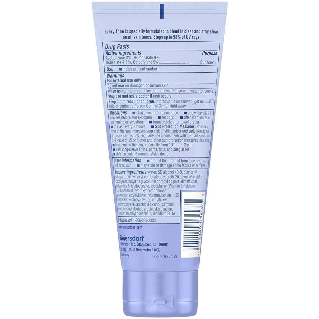 Coppertone Every Tone SPF 50 Sunscreen Lotion, Body  Face Sunscreen Lotion, 7 fl oz