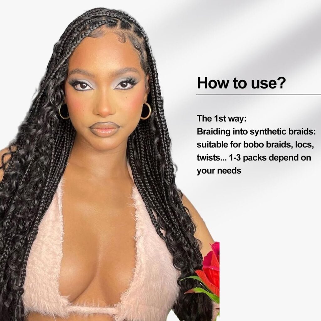 Deep Bulk Human Hair Braiding Hair Boho Human Braiding Hair Wet And Wavy Human Braiding Hair For Micro Braids No Weft Deep Wave Bulk Human Hair Extension For Boho Braids (18 Inch-100g, Black)