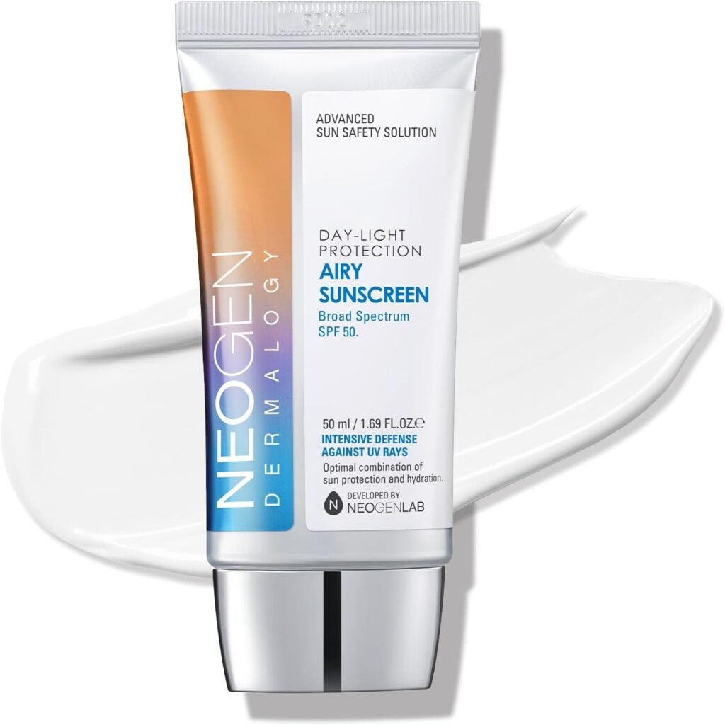 DERMALOGY by NEOGENLAB UVA/UVB SPF50 Day-Light Protection Airy Sunscreen - Essence-type Moisturizing Weightless Sunscreen with No White Cast