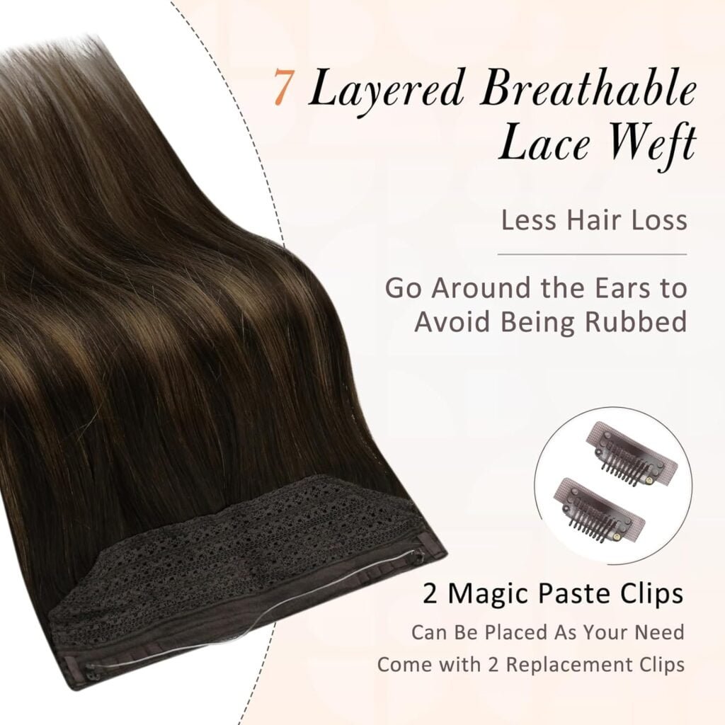 Full Shine Black Clip in Hair Extensions Natural Black Human Hair Clip in Extensions for Women Clip in Human Hair Extensions Natural Hair 7Pcs 10inch 100g