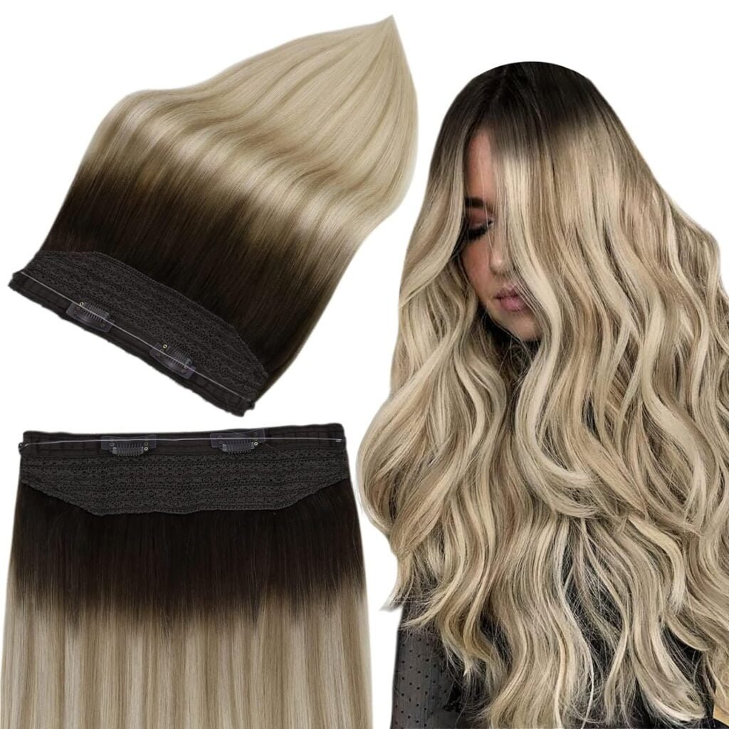 Full Shine Black Clip in Hair Extensions Natural Black Human Hair Clip in Extensions for Women Clip in Human Hair Extensions Natural Hair 7Pcs 10inch 100g