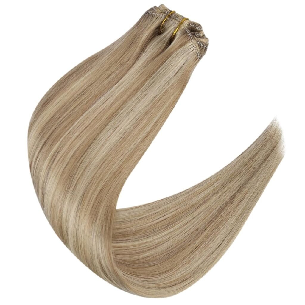 Full Shine Black Clip in Hair Extensions Natural Black Human Hair Clip in Extensions for Women Clip in Human Hair Extensions Natural Hair 7Pcs 10inch 100g