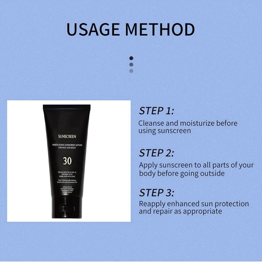 Girl Moisturizing Black Sunscreen, Moisturizing Sunscreen Lotion SPF 30, No White Formulated with Natural Ingredients, Sunscreen for Black Skin (1pc)