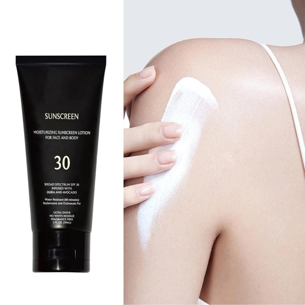 Girl Moisturizing Black Sunscreen, Moisturizing Sunscreen Lotion SPF 30, No White Formulated with Natural Ingredients, Sunscreen for Black Skin (1pc)