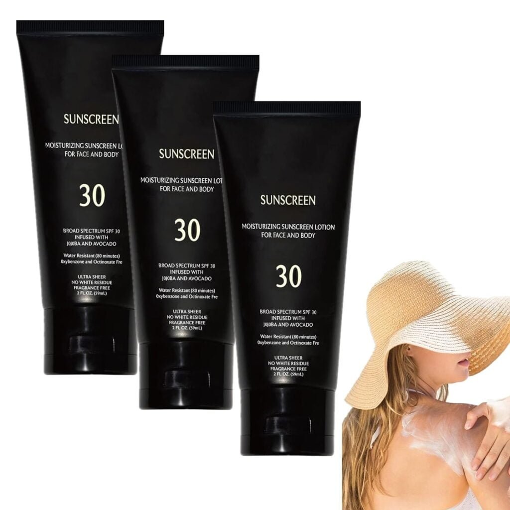 Girl Moisturizing Black Sunscreen, Moisturizing Sunscreen Lotion SPF 30, No White Formulated with Natural Ingredients, Sunscreen for Black Skin (1pc)