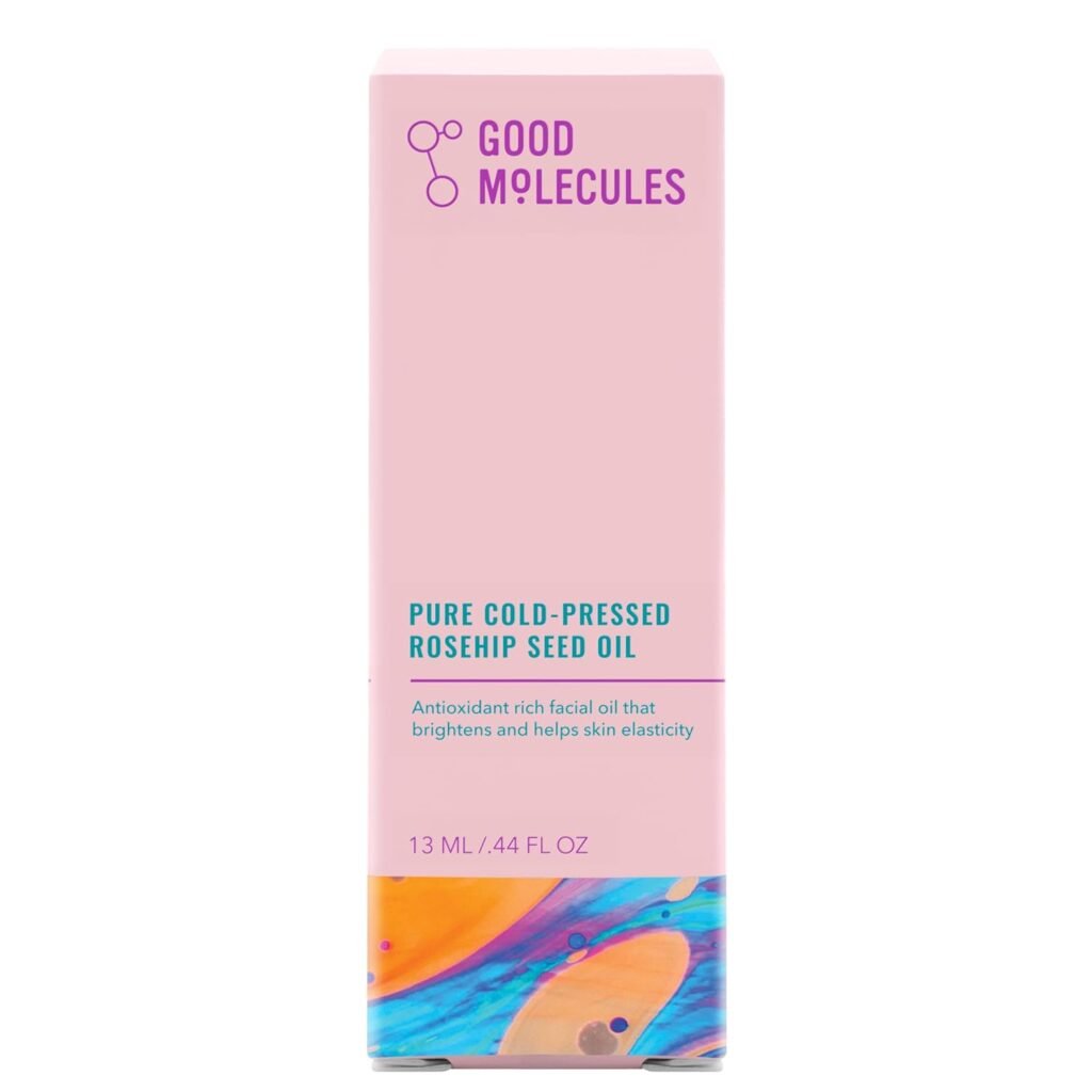 Good Molecules Pure Cold-Pressed Rosehip Seed Oil - Moisturizing, Anti-Aging Facial Oil to Plump, Balance, Hydrate - Natural Skincare for Face