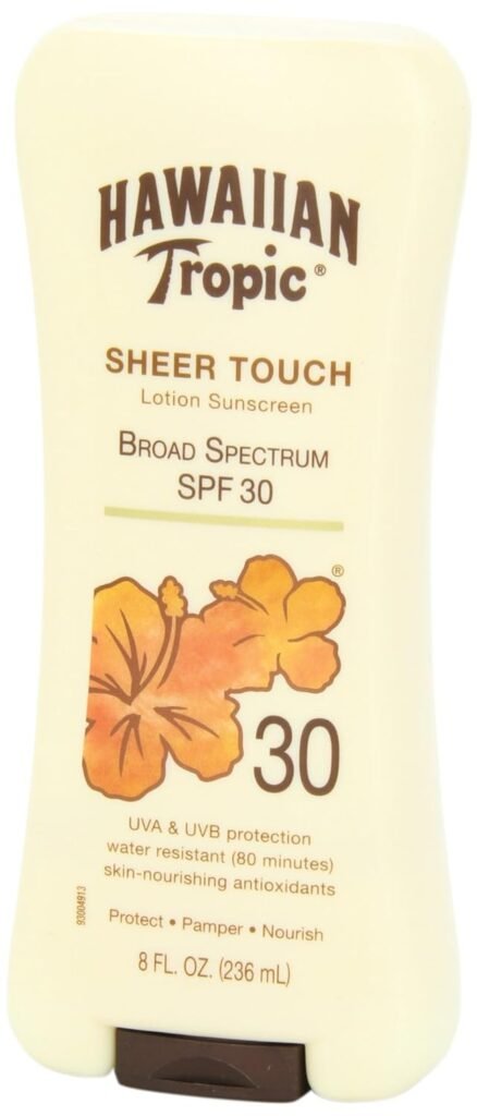 Hawaiian Tropic Sheer Touch Ultra Radiance Lotion Sunscreen SPF 30, 8oz | Hawaiian Tropic Sunscreen SPF 30, Sunblock, Broad Spectrum Sunscreen, Oxybenzone Free Sunscreen, Body Sunscreen, 8oz