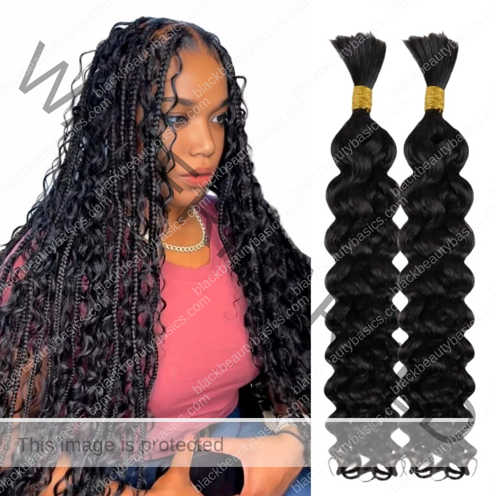 Human Braiding Hair Bulk Human Hair for Braiding Deep Wave 100% Virgin Hair Bulk 100g 2 Bundles/Pack No Weft Human Hair Extensions For Boho Braids Knotless Box Braid Natural Black 16 Inch Human Braiding Hair Bulk Human Hair for Braiding Deep Wave 100% Virgin Hair Bulk 100g 2 Bundles/Pack No Weft Human Hair Extensions For Boho Braids Knotless Box Braid Natural Black 16 Inch
