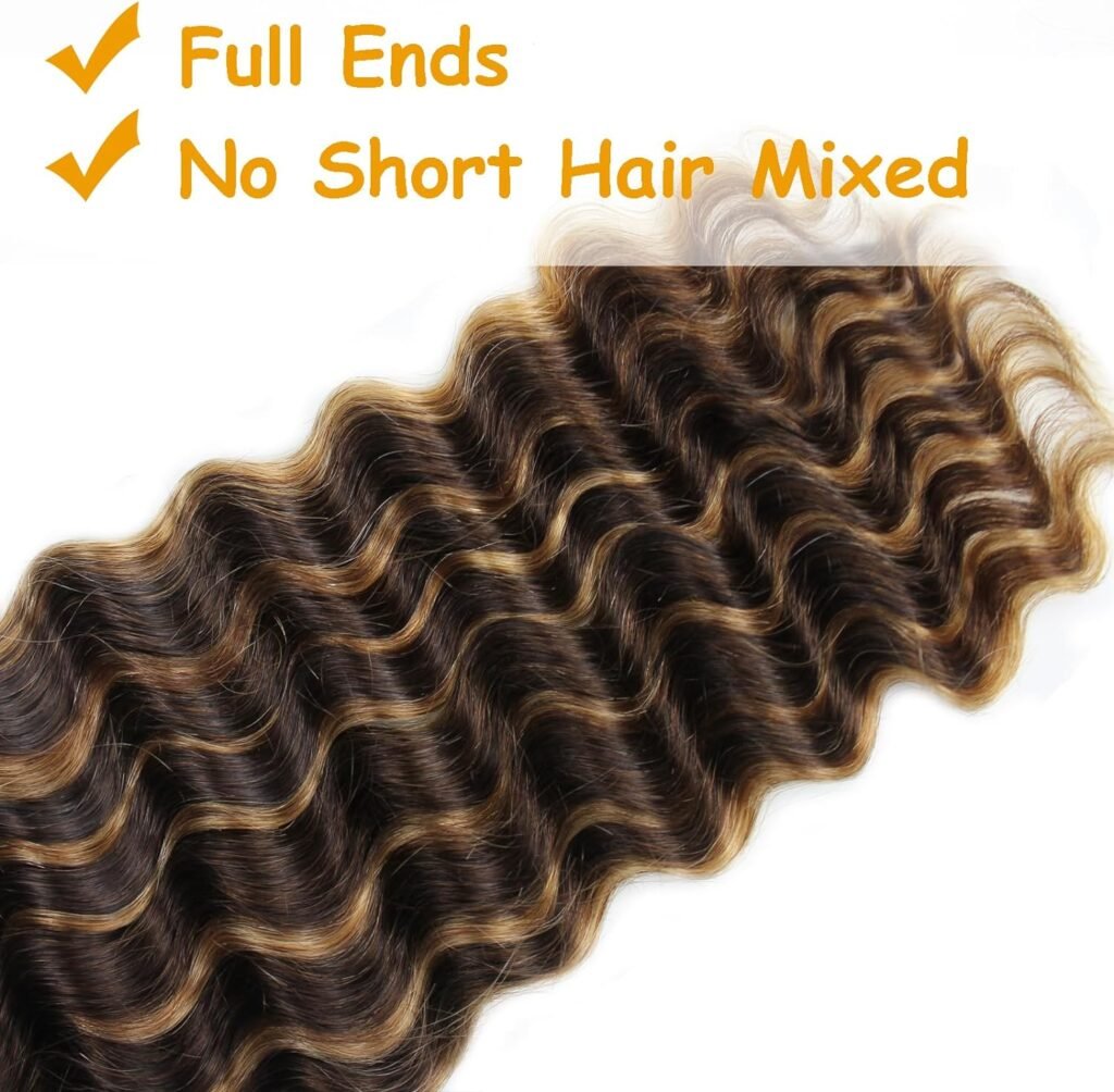 Human Braiding Hair Deep Wave Bulk Human Hair Bundles No Weft Curly Human Hair For Boho Braids 100 Percent Human Hair For Braiding(18inch, 100g, 4/27)