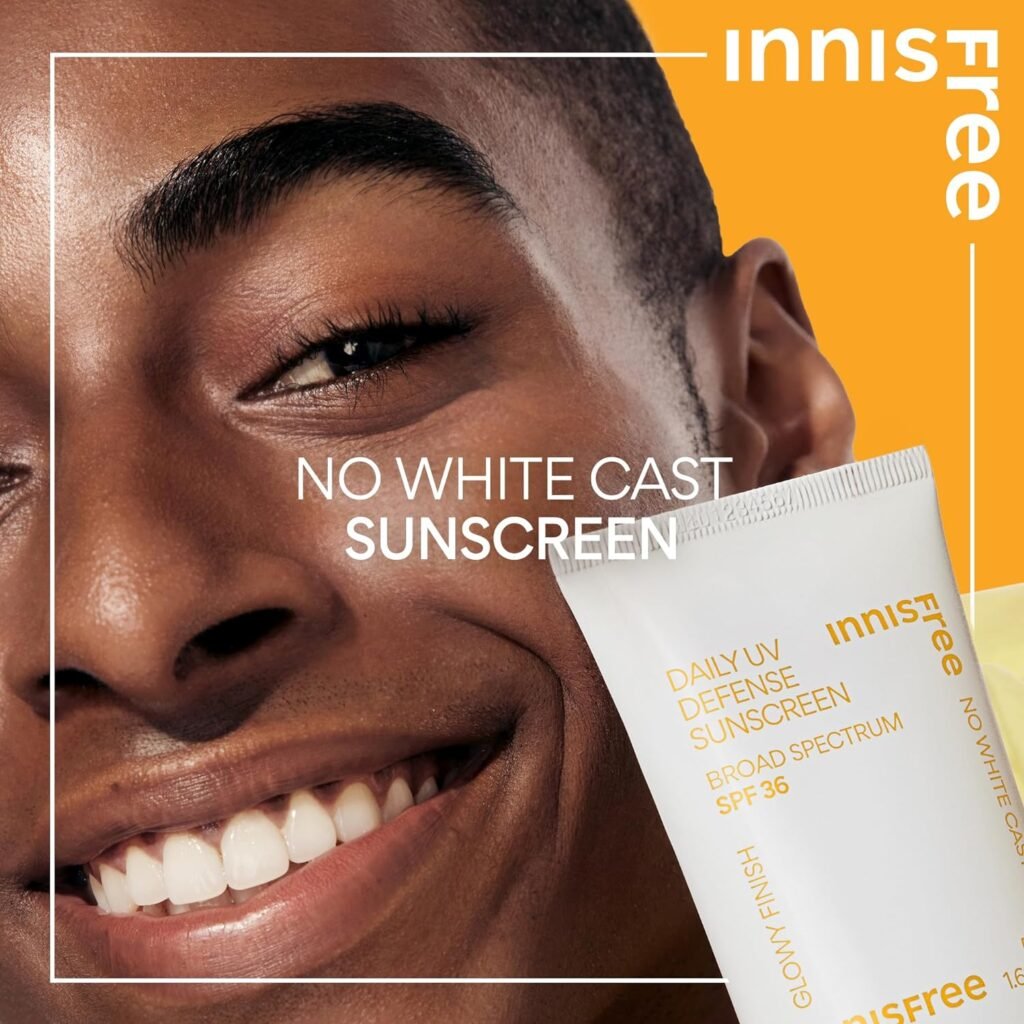 Innisfree Daily UV Defense Broad Spectrum SPF 36 invisible sunscreen: Hydrating, Soothing, No white-cast, TSA Friendly