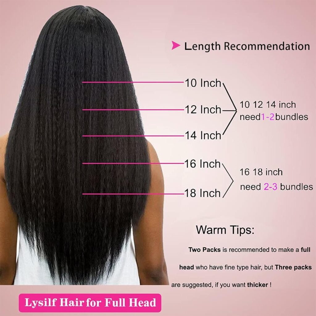 Kinky Straight Clip in Hair Extensions Full Head Brazilian Virgin Human Hair Kinky Straight Clip ins for Black Women,7Pcs whit 16 Clips Double Lace Weft,90Gram Natural Black(14Inch, 1B)