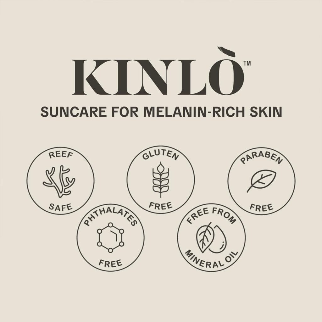 KINLO Golden Rays Sunscreen SPF 50 (Medium) Tinted Sunscreen for Face with SPF 50, Mineral Sunscreen with Zinc Oxide | Black Owned Skincare