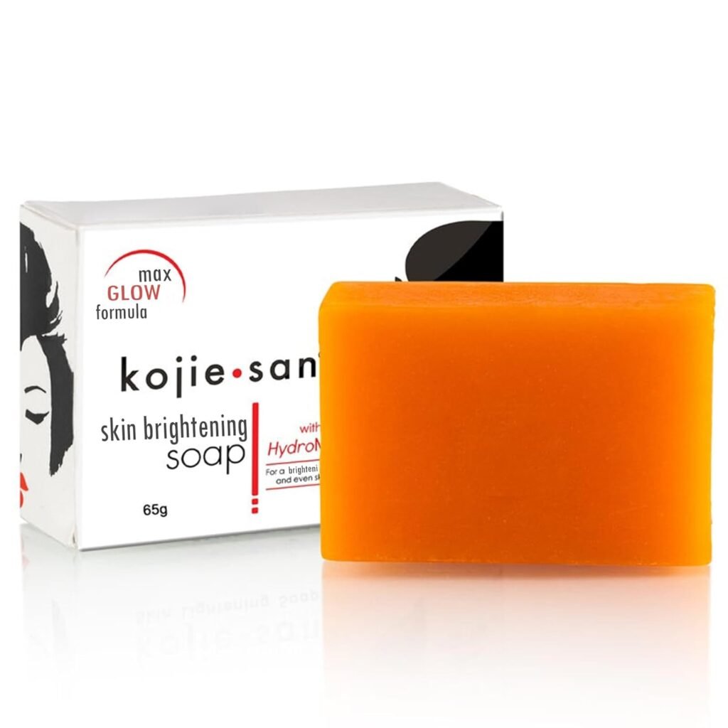 Kojie San Skin Brightening Soap - Original Kojic Acid Soap that Reduces Dark Spots, Hyperpigmentation,  Scars with Coconut  Tea Tree Oil– 65g x 1 Bar