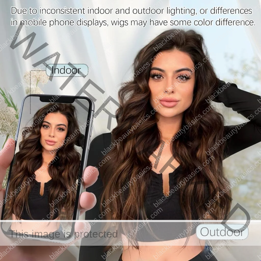 KooKaStyle Clip in Hair Extensions for Women,Chocolate Brown with Dark Brown 7PCS 20 Inch Hair Extensions Clip Ins Soft and Natural Hair Pieces for Women Thick Long Wavy