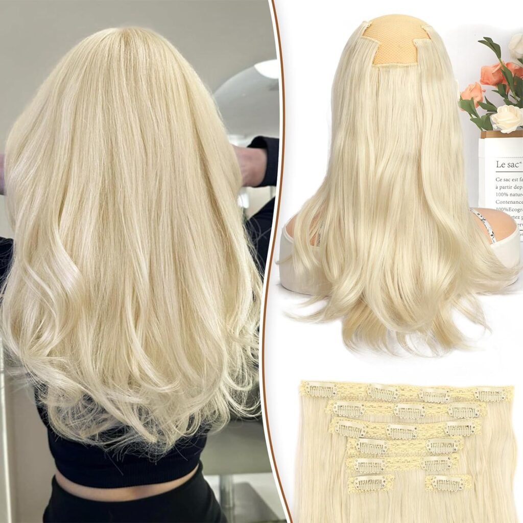 KooKaStyle Clip in Hair Extensions Thick Long Straight Hair Extensions Upgrade Soft Lace Weft Lightweight 7PCS Layered Hair Extensions Dark Brown 20Inch for Women