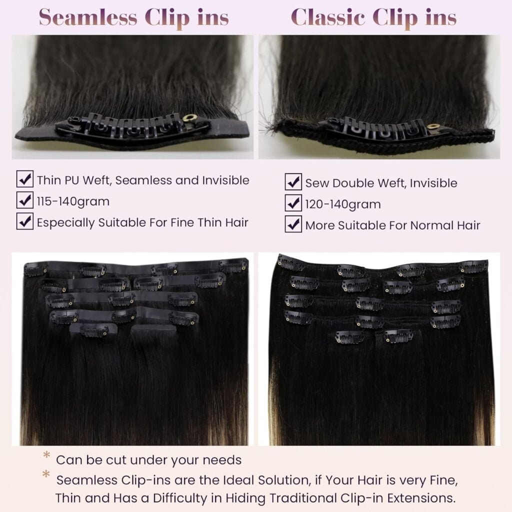 LaaVoo Clip in Hair Extensions Human Hair Ombre Real Hair Extensions Clip ins Human Hair Light Brown Ombre Ash Blonde Mix Platinum Blonde Remy Hair Extensions Clip in Human Hair 18 Inch 5pcs/80g