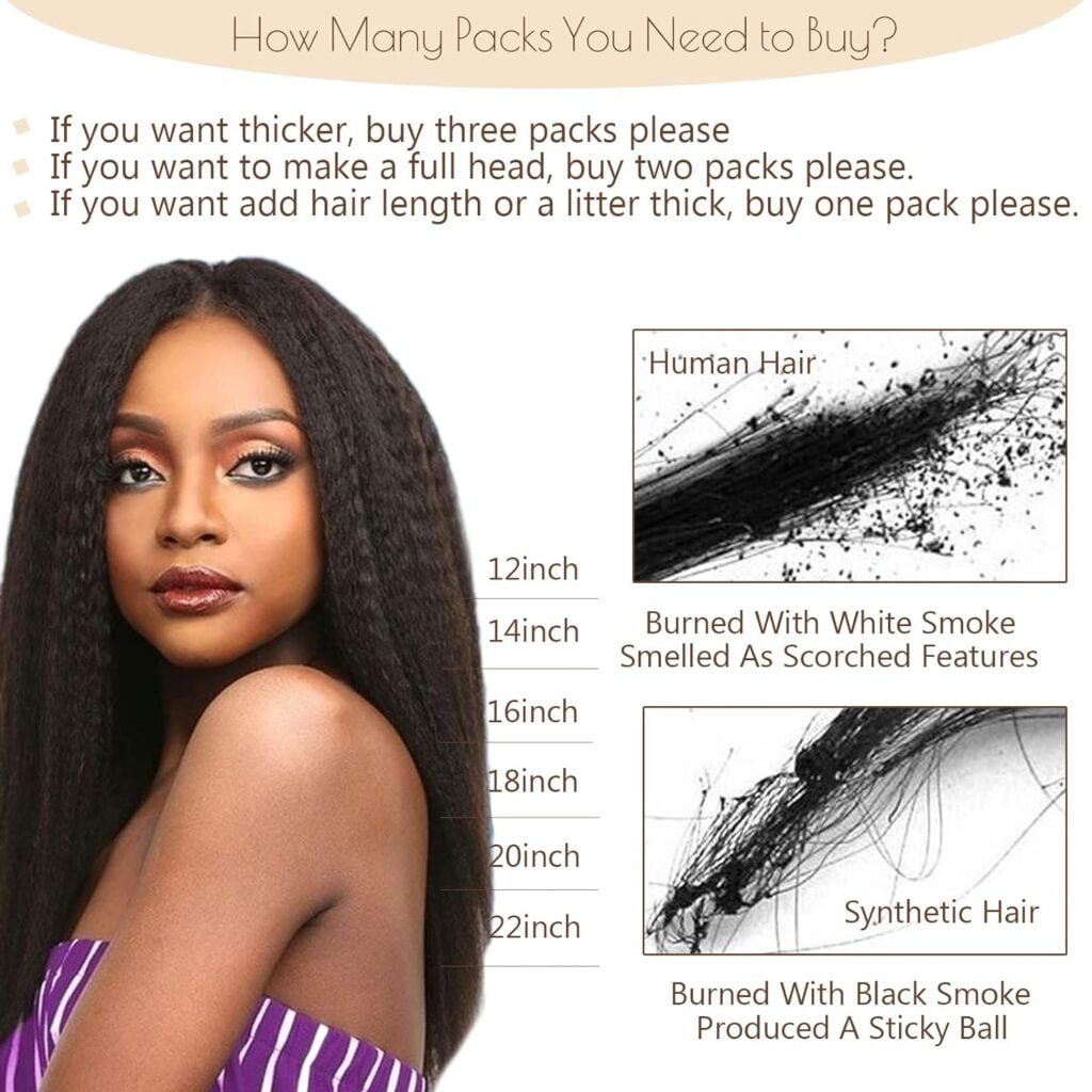 Loxxy Yaki Straight Clip in Hair Extensions Human Hair Real Remy Double Wefts for Black Women 120G 7 Pcs,YK 18 inch