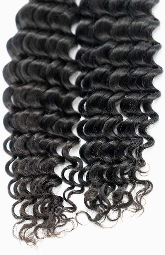 Micro Braids Extension Hair Bulk Hair For Braiding Human Hair No Weft Deep Curly Bulk Virgin Human Hair 16 Inch 1pack (3bundles(150g) Natural Black Color