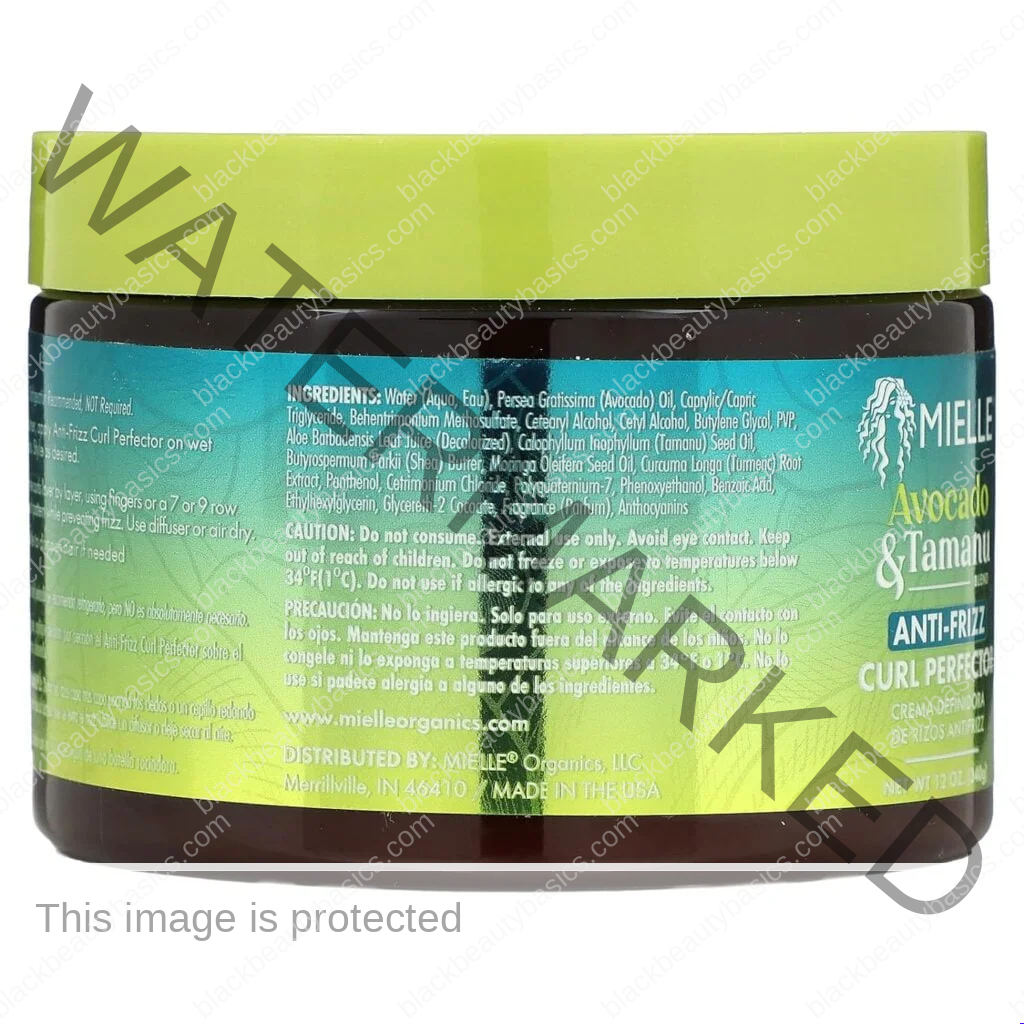 Mielle Avocado  Tamanu Blend Anti-Frizz Curl Perfector 12 Oz (Pack of 1)