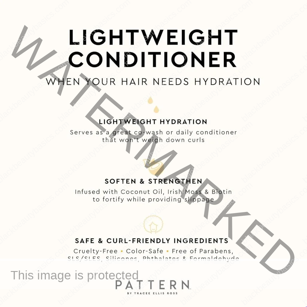 PATTERN Beauty by Tracee Ellis Ross Lightweight Conditioner, 13 Fl Oz, Rich Moisture for Curlies, Coilies and Tight-Textured Hair, 3a-4c