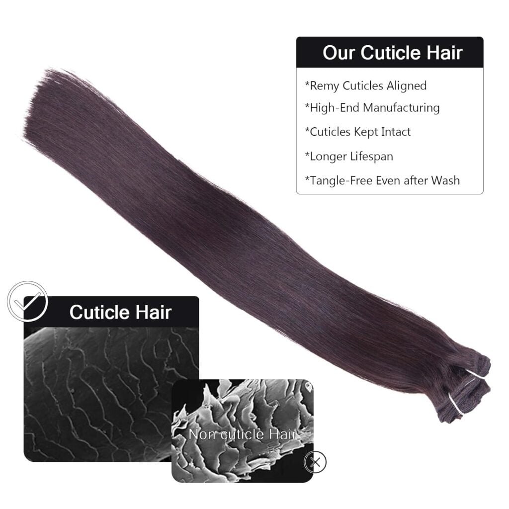 Real Human Hair Clip in Extensions, 10 pcs Straight Double Weft Extensions for Women, 14 Inch 12A 14A Grade Mixed Remy Human Hair, Invisible Design Soft Natural Hair Extensions, Dark Brown