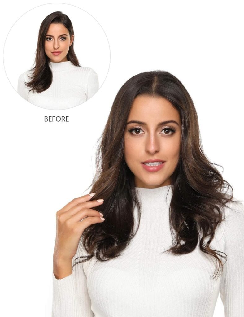 ROSEBUD Clip in Hair Extensions REMY Human Hair 8Pcs 18 Clips 60g/Set 10 Inch