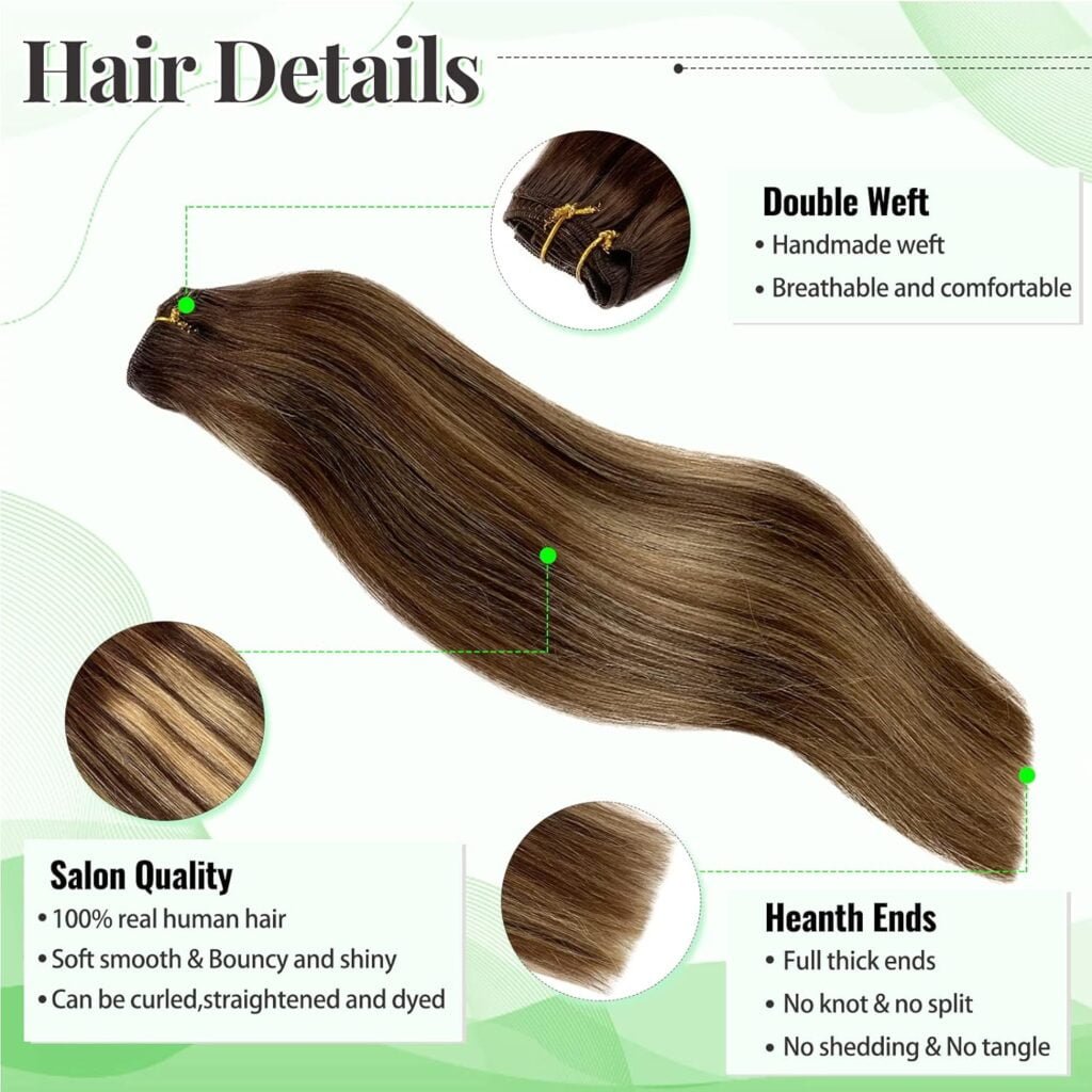 Seamless Clip in Hair Extensions, Ombre Natural Black to Chestnut Brown Hair Extensions Clip in Human Hair Invisible PU Skin Weft Soft Natural Remy Human Hair Extensions Clip ins 70g 5pcs 12 Inch