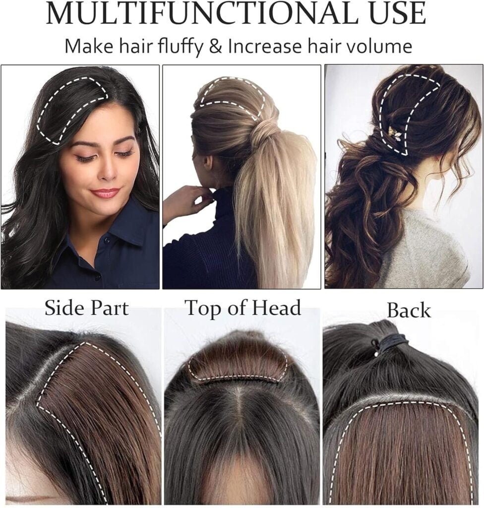 SEGO Clip in Short Hair Extensions 4 Inch 100% Human Hair Hairpiece Human Hair Toppers for Women With Thinning Hair Adding Hair Volume -1 Pcs 8g Ash BlondeBleach Blonde