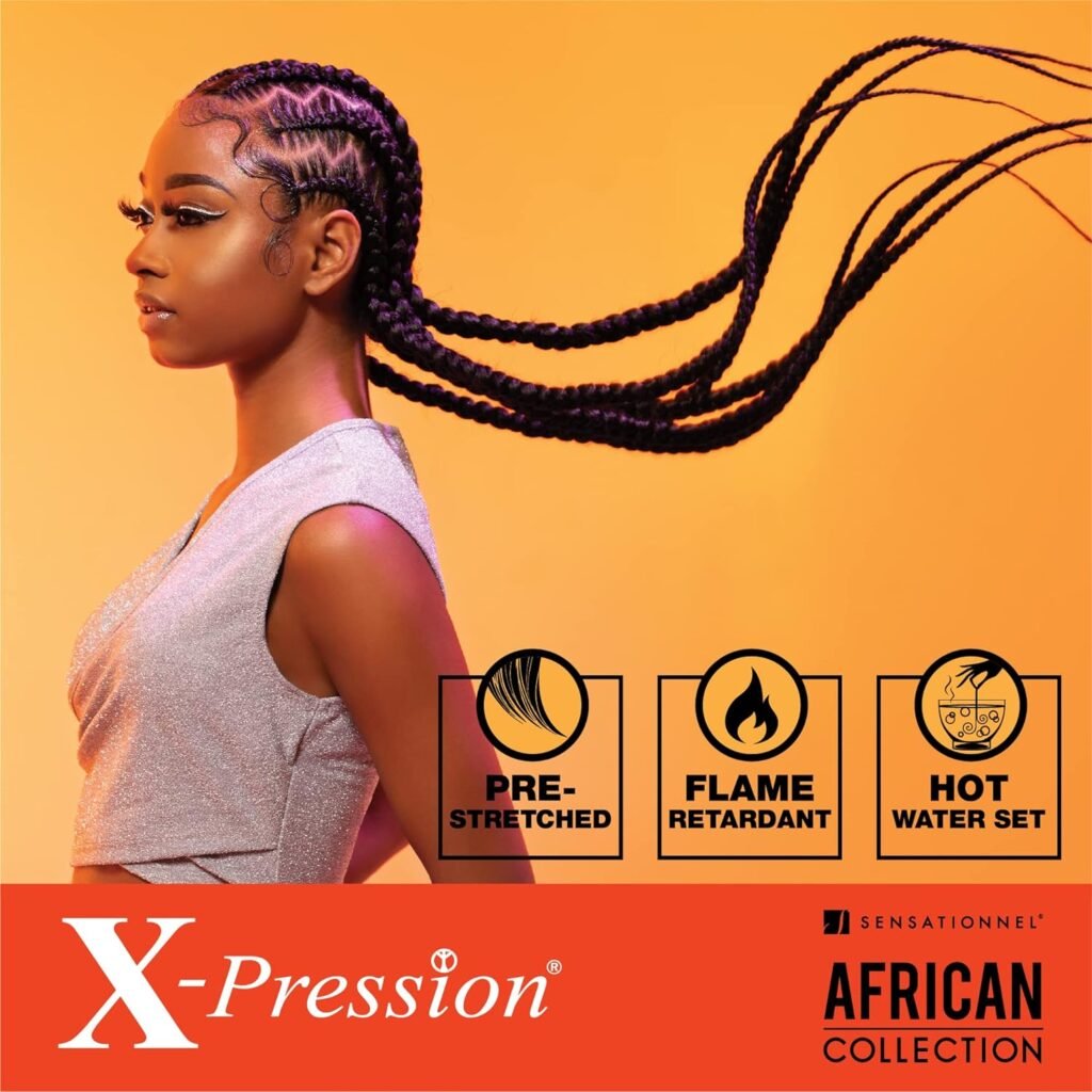 Sensationnel Braids XPRESSION 3X Pre-Stretched Braid 58 (1-pack, 1B)