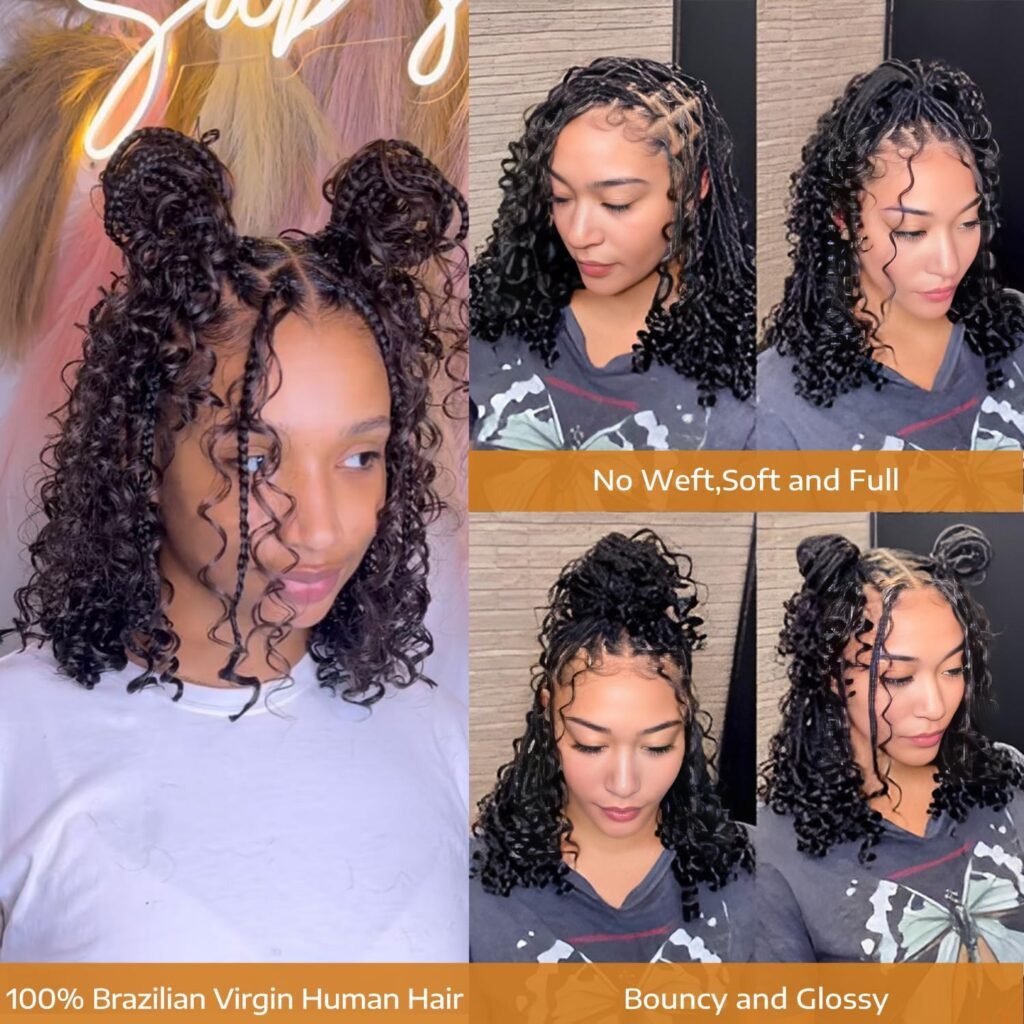 ShowCoco Human Braiding Hair 14Inch Water Wave Bulk Human Hair for Braiding 100g 2Bundle/Pack No Weft Human Hair Bundles for Braiding Micro Human Braiding Hair for Boho Braids(14inch,Natural Black)