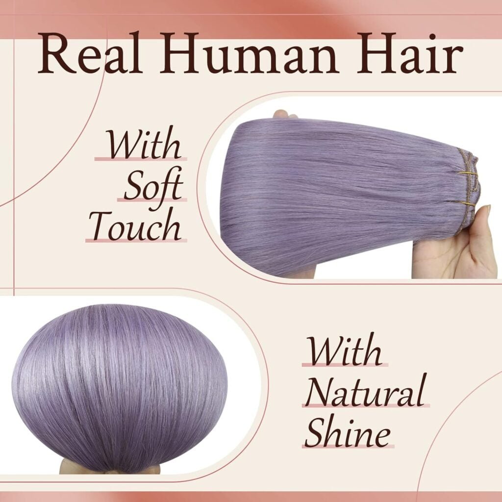 Sunny Clip in Hair Extensions Blonde Clip in Extensions Real Human Hair Blonde Hair Clip Extensions Invisible Clip in Extensions Light Blonde Highlights Golden Blonde Hair Extensions 120g 7pcs 18inch