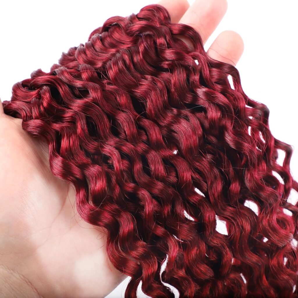Super Wave Bulk Human Hair For Braiding No Weft 100g (1Pack-2Bundles) 100% Virgin Human Hair Super French Wet and Wavy Micro Braiding Human Hair For Boho Braids Super Bulk (18inch, Natural)