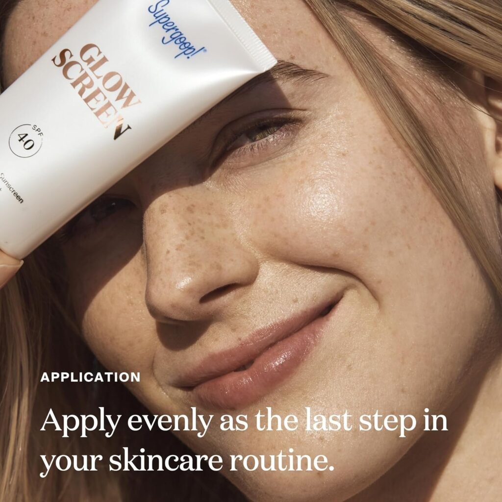 Supergoop! Glowscreen SPF 40 - Glowy Sunscreen Primer with Hyaluronic Acid, Vitamin B5  Niacinamide - 1.7 oz