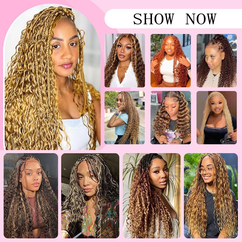 Water Bulk Human Hair for Braiding 100g (One Bundle/Pack) Virgin Human Hair Curly Braiding Hair For Bohemian Knotless Boho Braids Highlight No Weft Human Hair Bundles For Braiding 14inch PB/30