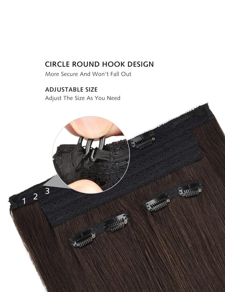 Yamel Hair Extensions Real Human Hair Two Clip In Face-framing Hairpiece Secret Invisible Wire Human Hair Extensions