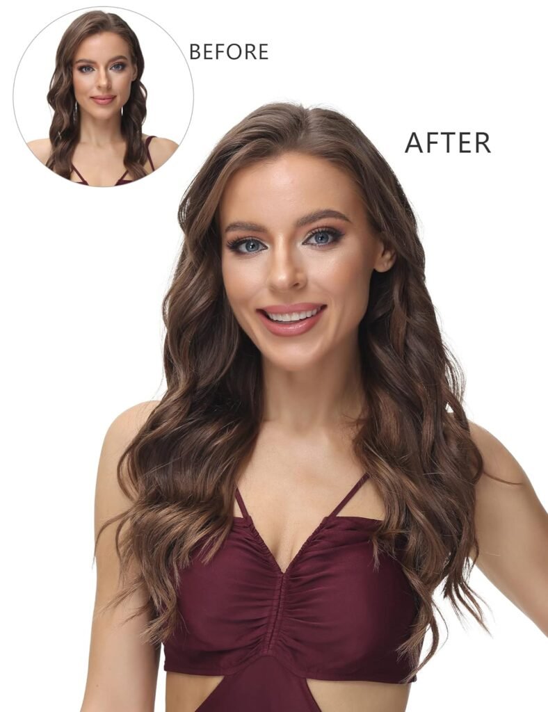 Yamel Remy Clip in Hair Extensions Human Hair 7Pcs 16 Clips Real Human Hair Extensions clip Dark Blonde