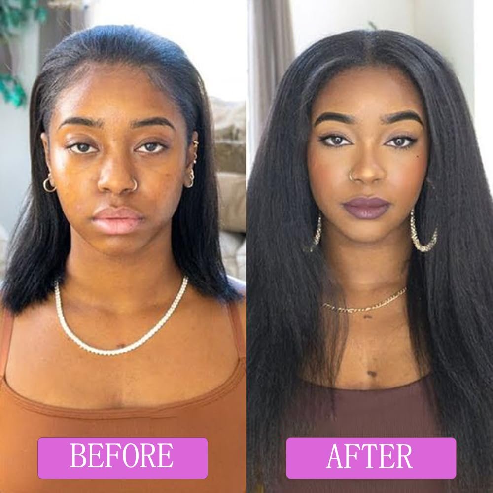 YAMI Kinky Curly Clip in Hair Extensions，10Pcs Clips Triple Weft Brazilian Remy Human Hair 3C 4A curly Clip in Extensions 120g Afro Kinky Curly Clip ins for Black Women（10inch)