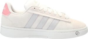 adidas Women's Grand Court Alpha 00s Sneaker in white with rubber outsole
